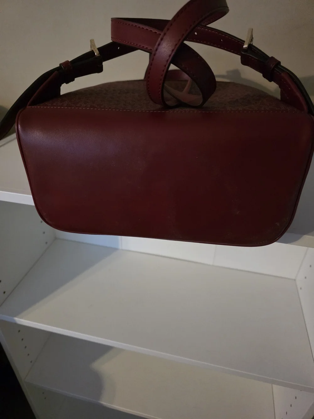 Michael Kors Women's Burgundy Signature Backpack
